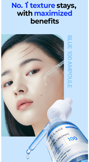 WELLAGE Real Hyaluronic Blue 100 Ampoule 75ml