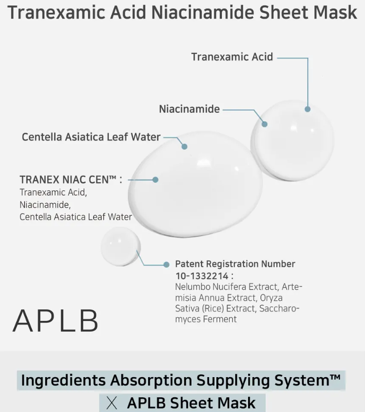 APLB - Mascarilla Facial Tranexamic Acid Niacinamide Sheet Mask