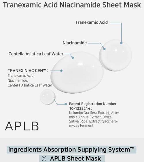 APLB - Mascarilla Facial Tranexamic Acid Niacinamide Sheet Mask