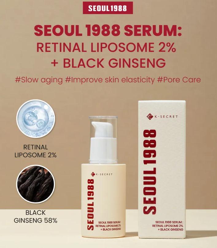 KSECRET - SEOUL 1988 Serum : Retinal Liposome 2% + Black Ginseng