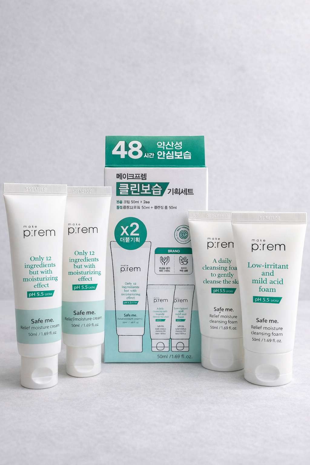 MAKE P:REM – Safe Me Relief Moisture Kit (x2 Double Set)